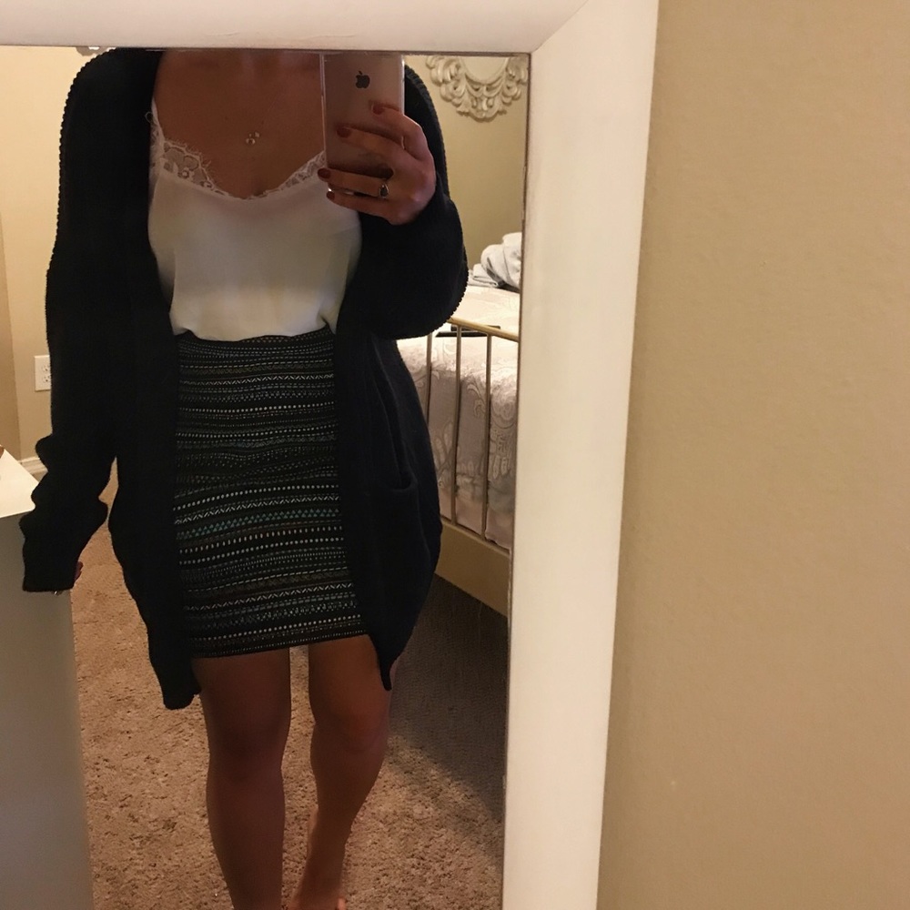 H&M Tribal Skirt AND White Lace Trimmed Tank